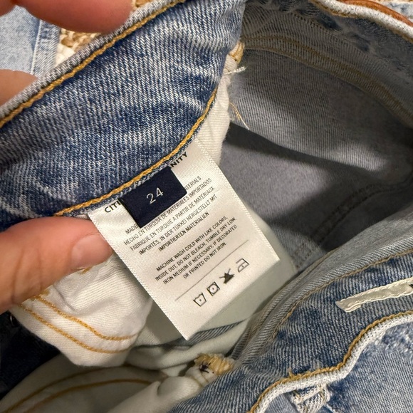 Citizens of Humanity Jolene High Rise Vintage Slim Jeans Distressed Sz 24 - Picture 7 of 8